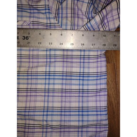 Cabin Creek Wrinkle Free Shirt Mens Stain Repellent Long Sleeve Plaid - Picture 8 of 10